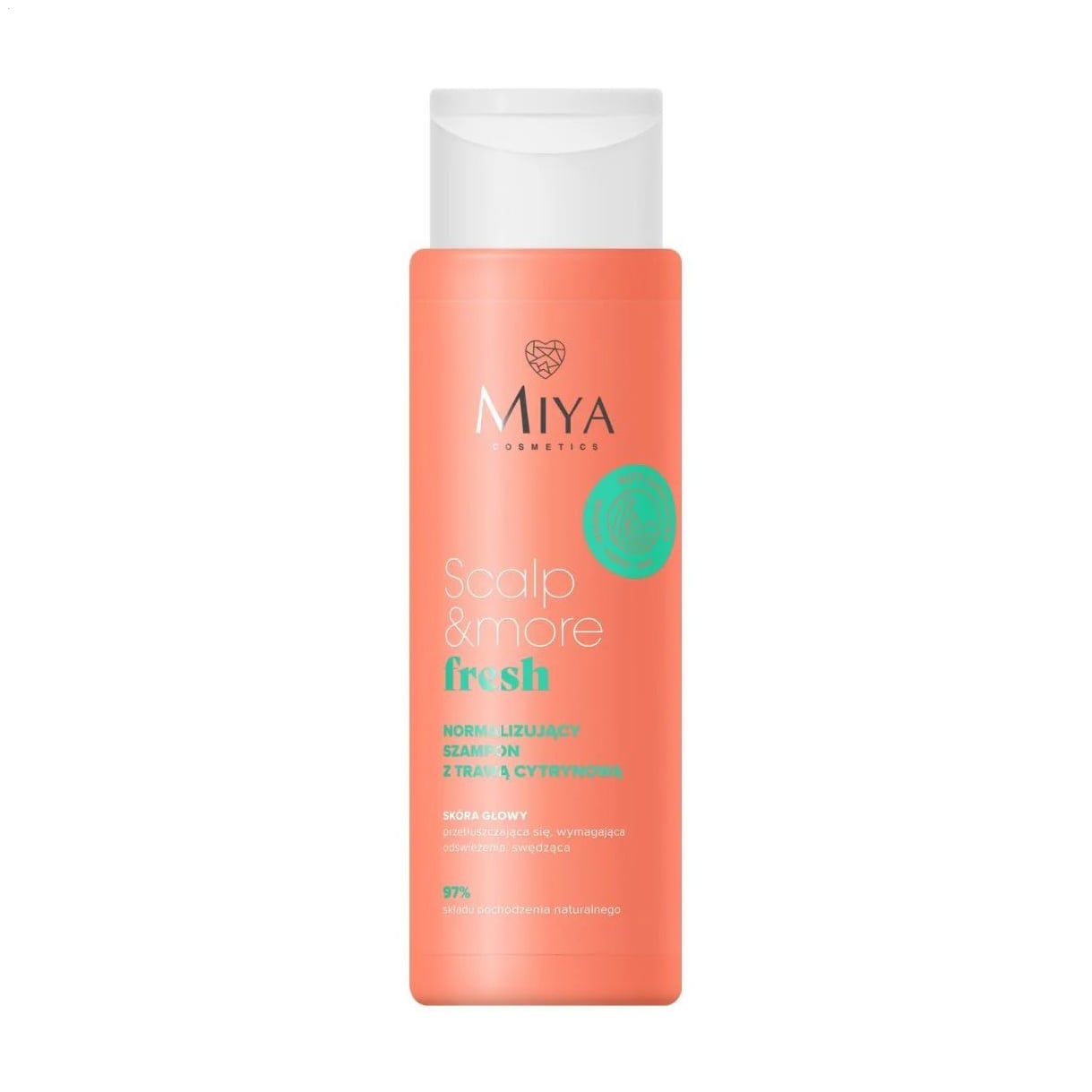 Нормалізувальний шампунь для волосся Miya Cosmetics Scalp &amp; More Fresh Normalizing Shampoo з лимонною травою, 300 мл