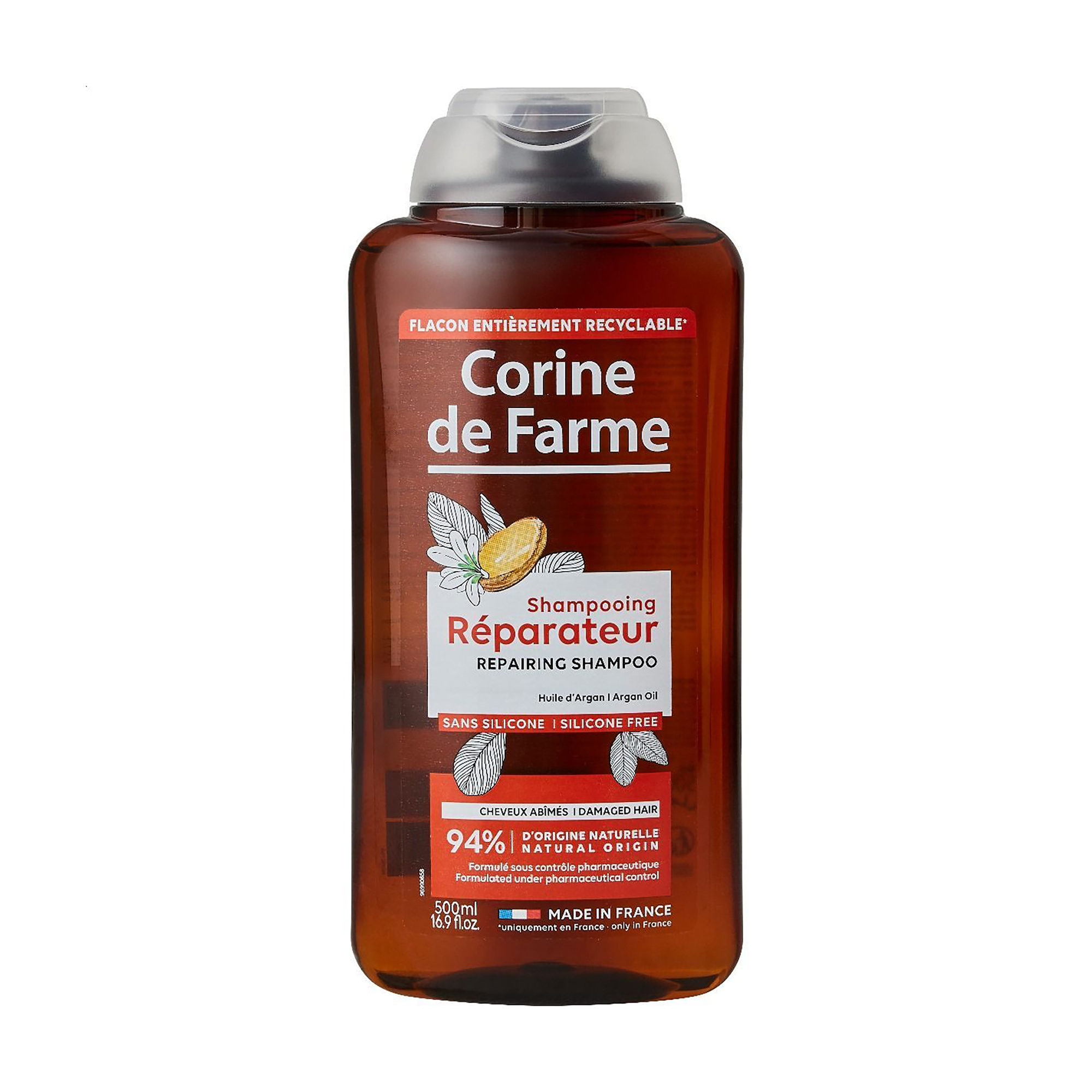 Шампунь для волосся Corine de Farme Repairing Shampoo з аргановою олією, 500 мл